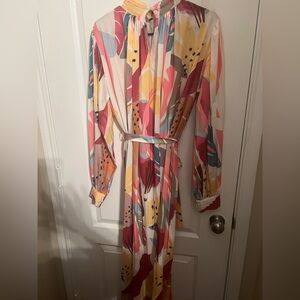 Colorful Abstract Print Maxi Dress